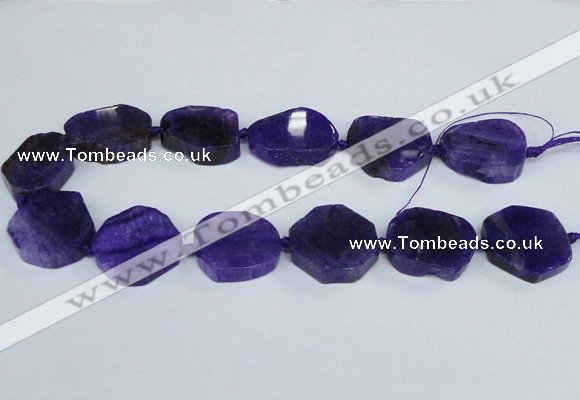 CAG7399 15.5 inches 25*25mm - 30*35mm freeform dragon veins agate beads