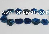 CAG7400 15.5 inches 25*25mm - 30*35mm freeform dragon veins agate beads