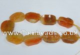 CAG7407 15.5 inches 30*40mm - 35*45mm freeform dragon veins agate beads