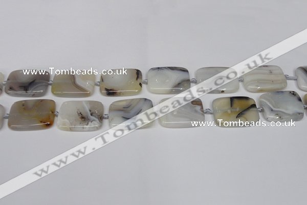 CAG7423 15.5 inches 18*25mm rectangle Montana agate beads