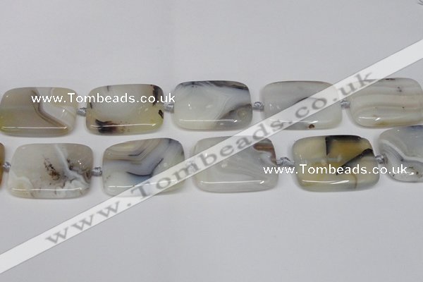 CAG7426 15.5 inches 30*40mm rectangle Montana agate beads