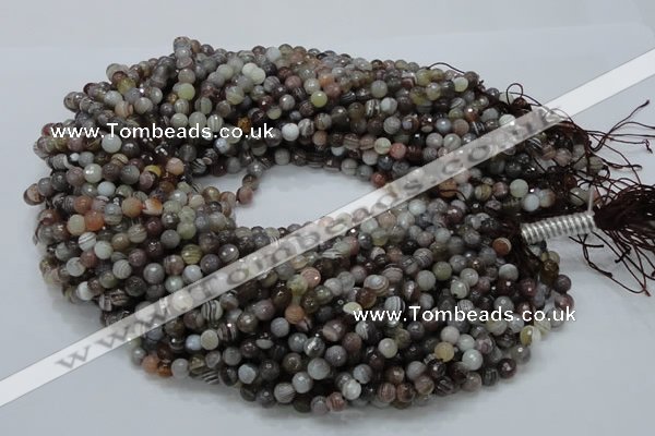 CAG743 15.5 inches 6mm faceted round botswana agate beads wholesale