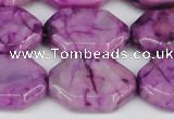 CAG7435 15.5 inches 20*30mm octagonal crazy lace agate beads