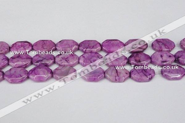 CAG7435 15.5 inches 20*30mm octagonal crazy lace agate beads