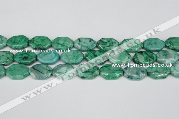 CAG7439 15.5 inches 20*30mm octagonal crazy lace agate beads