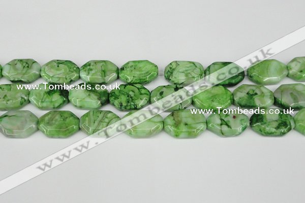 CAG7440 15.5 inches 20*30mm octagonal crazy lace agate beads