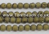 CAG7446 15.5 inches 6mm round plated druzy agate beads wholesale