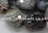 CAG748 15.5 inches 18*25mm faceted egg-shaped botswana agate beads