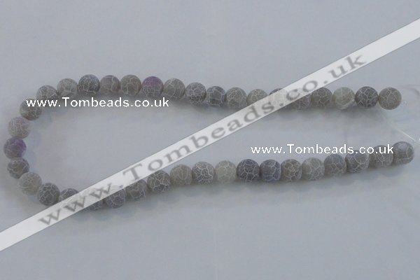 CAG7480 15.5 inches 8mm round frosted agate beads wholesale