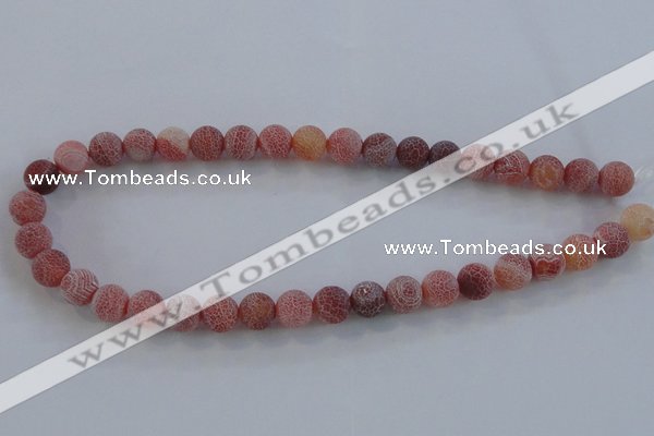 CAG7486 15.5 inches 4mm round frosted agate beads wholesale