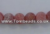 CAG7489 15.5 inches 10mm round frosted agate beads wholesale