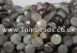 CAG749 15.5 inches 6mm faceted coin botswana agate beads wholesale