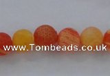 CAG7494 15.5 inches 4mm round frosted agate beads wholesale