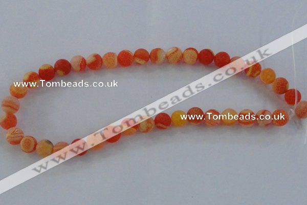 CAG7500 15.5 inches 16mm round frosted agate beads wholesale