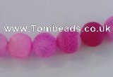 CAG7502 15.5 inches 4mm round frosted agate beads wholesale