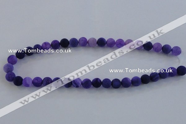 CAG7510 15.5 inches 4mm round frosted agate beads wholesale