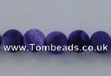 CAG7512 15.5 inches 8mm round frosted agate beads wholesale