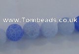 CAG7528 15.5 inches 8mm round frosted agate beads wholesale