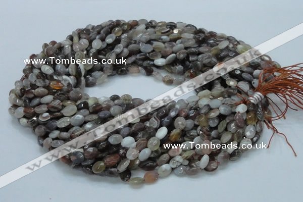 CAG753 15.5 inches 6*8mm faceted oval botswana agate beads