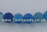 CAG7535 15.5 inches 6mm round frosted agate beads wholesale