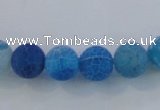 CAG7536 15.5 inches 8mm round frosted agate beads wholesale