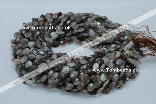 CAG754 15.5 inches 8*10mm faceted oval botswana agate beads