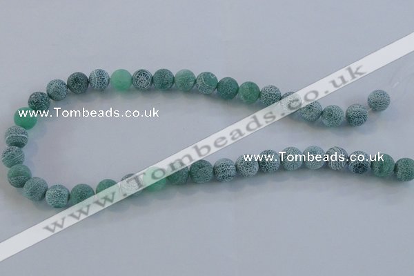 CAG7542 15.5 inches 4mm round frosted agate beads wholesale