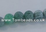 CAG7543 15.5 inches 6mm round frosted agate beads wholesale