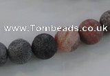 CAG7551 15.5 inches 6mm round frosted agate beads wholesale