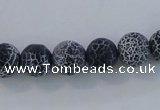 CAG7558 15.5 inches 4mm round frosted agate beads wholesale