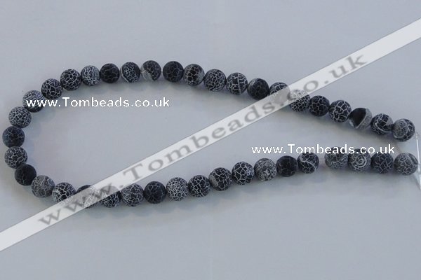 CAG7558 15.5 inches 4mm round frosted agate beads wholesale