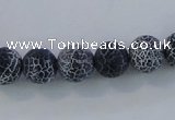 CAG7559 15.5 inches 6mm round frosted agate beads wholesale