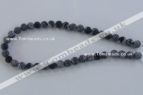 CAG7559 15.5 inches 6mm round frosted agate beads wholesale