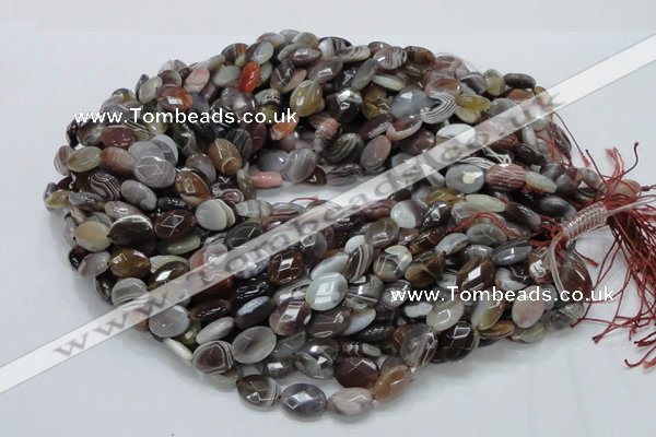 CAG756 15.5 inches 10*14mm faceted oval botswana agate beads