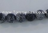 CAG7561 15.5 inches 10mm round frosted agate beads wholesale