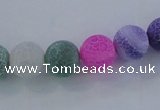 CAG7569 15.5 inches 10mm round frosted agate beads wholesale