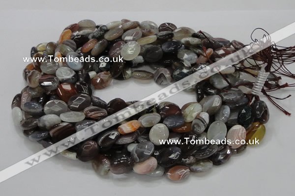 CAG757 15.5 inches 12*16mm faceted oval botswana agate beads