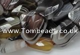 CAG760 15.5 inches 14*18mm faceted rectangle botswana agate beads