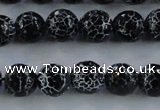 CAG7602 15.5 inches 8mm faceted round frosted agate beads wholesale