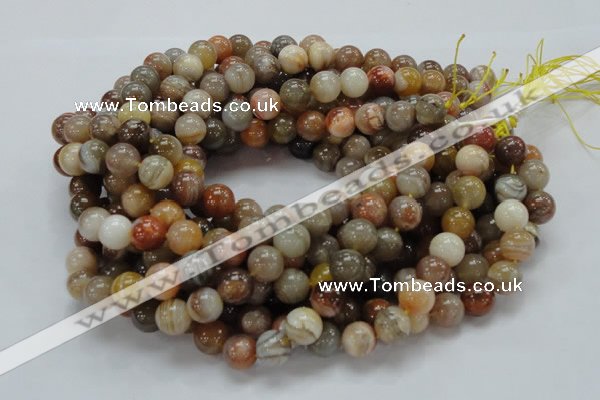 CAG765 15.5 inches 12mm round yellow agate gemstone beads wholesale