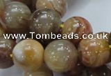 CAG767 15.5 inches 16mm round yellow agate gemstone beads wholesale