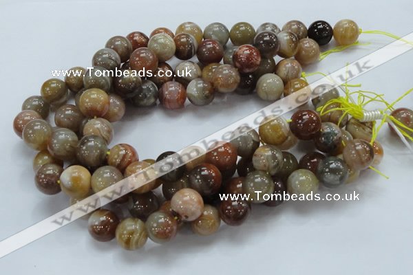 CAG767 15.5 inches 16mm round yellow agate gemstone beads wholesale