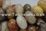 CAG770 15.5 inches 10*16mm rondelle yellow agate gemstone beads