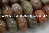 CAG771 15.5 inches 12*18mm rondelle yellow agate gemstone beads