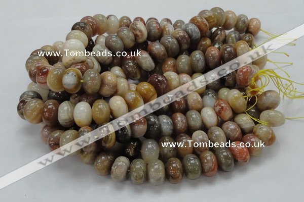 CAG771 15.5 inches 12*18mm rondelle yellow agate gemstone beads