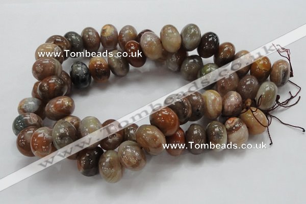 CAG772 15.5 inches 14*20mm rondelle yellow agate gemstone beads