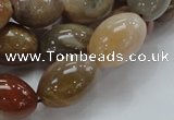 CAG773 15.5 inches 13*19mm rice yellow agate gemstone beads