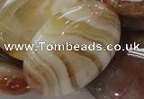 CAG785 15.5 inches 30*40mm oval yellow agate gemstone beads