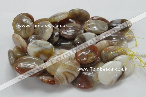 CAG785 15.5 inches 30*40mm oval yellow agate gemstone beads