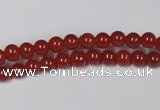 CAG7854 15.5 inches 2mm round red agate beads wholesale